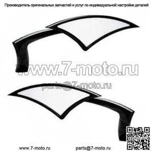 Новый комплект зеркал Paul Yaffe Bagger Nation Black Power Mirrors Harley Touring (для: Harley-Davidson)