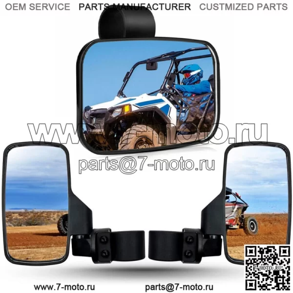 Зеркала заднего вида и центральные зеркала заднего вида UTV для Kawasaki Mule PRO FX FXT DX DXT PRO-MX (для: более одного автомобиля) - Image 2