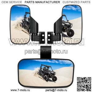 Набор зеркал заднего вида UTV, планка 1,75–2 дюйма для CFMOTO ZFORCE 500 600 800 950 1000 (для: более одного автомобиля)