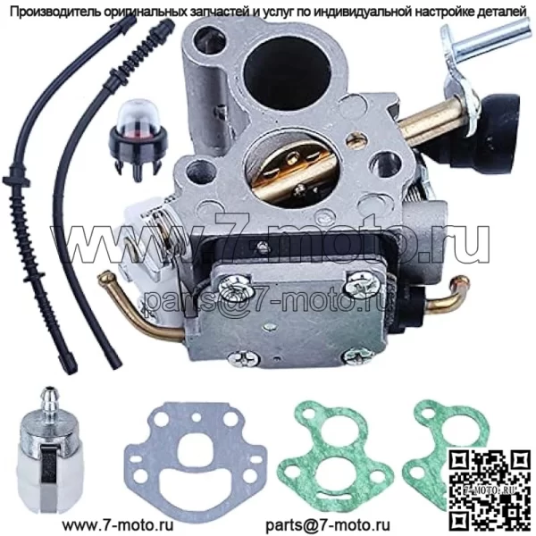 Для Jonsared CS410 CS2240 Для Husqvarna 435 440 435E 440E Комплект топливных шлангов карбюратора, Карбюратор, Топливный шланг, Обратный шланг, Топливный фильтр, Лампа, Прокладка карбюратора, Впускная прокладка - Image 3