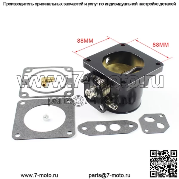 Модифицированный корпус дроссельной заслонки для Ford Mustang 5.0L 86-93 V8, корпус дроссельной заслонки из алюминиевого сплава 75 мм - Image 2
