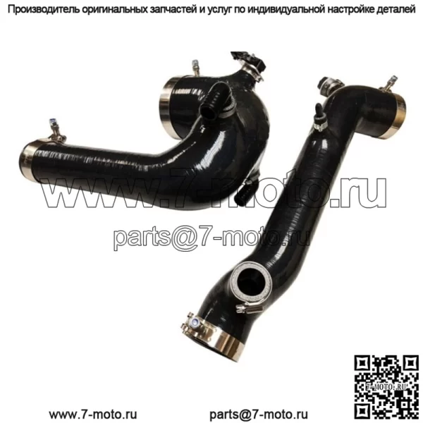 Комплект силиконовой зарядной трубки SxS Polaris RZR XP XP4 Turbo & S 2016–2024, черный - Image 2
