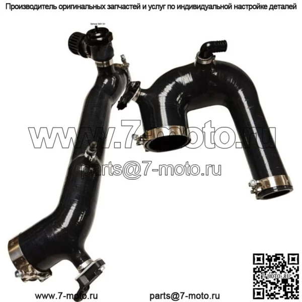 Комплект силиконовой зарядной трубки SxS Polaris RZR XP XP4 Turbo & S 2016–2024, черный - Image 3