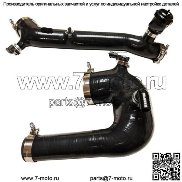 Комплект силиконовой зарядной трубки SxS Polaris RZR XP XP4 Turbo & S 2016–2024, черный - Image 4