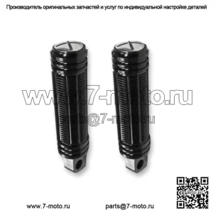 Крепкие черные алюминиевые подножки с ЧПУ Harley Softail Sportster Dyna Touring (Для: Harley-Davidson)