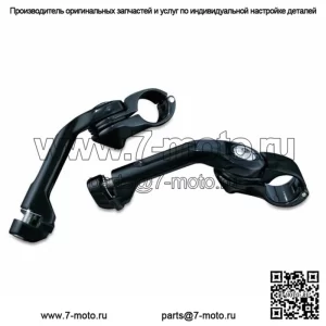Курякын Глянцевый Черный 1.25 Защита двигателя Длинные рычаги крепления шоссейных подножек Harley Honda (Для: Harley-Davidson)
