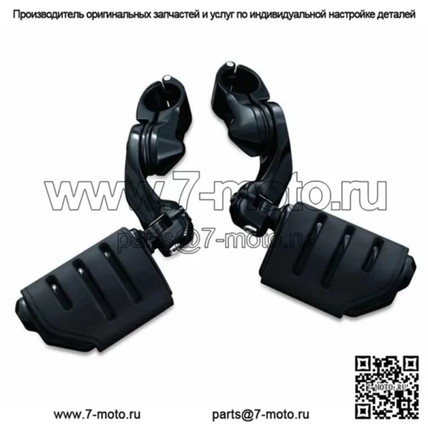 Курякын Черный 1.25 Защита двигателя с коротким рычагом Trident Dual Highway Pegs Harley (Для: Harley-Davidson)