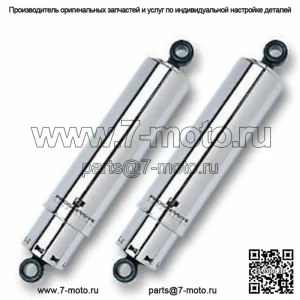12 амортизаторов Progressive 412 с хромированным покрытием для тяжелых условий эксплуатации Harley Davidson Dyna 91-2017 (Для: Harley-Davidson)