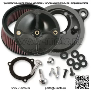 Комплект воздухоочистителя Cycle Stealth Black Harley Touring 03-17, дроссельная заслонка Hog, 66 мм (для: Harley-Davidson)