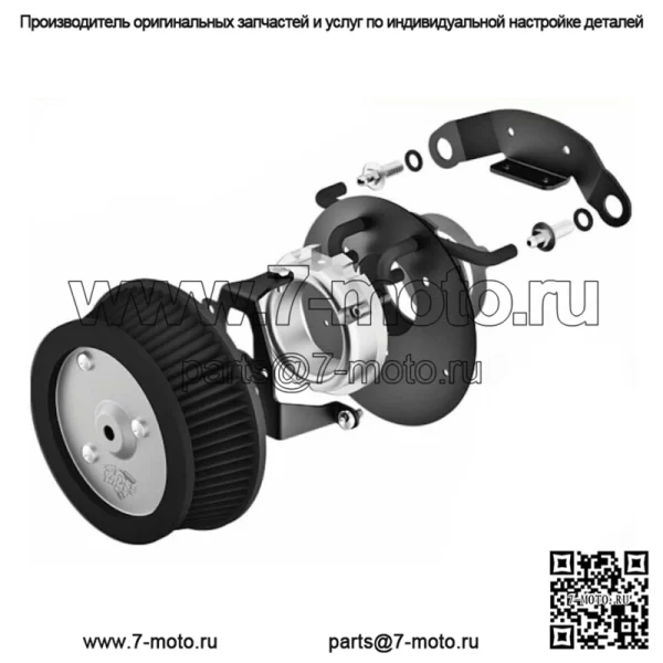 Комплект Vance & Hines VO2 Naked Air Cleaner, впускная ступень 1 Harley Touring Softail (Для: Harley-Davidson)
