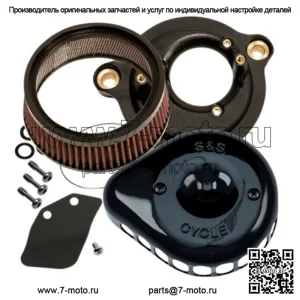 Глянцевый черный Stealth Mini Tear Drop, комплект крышек фильтра воздухоочистителя Harley M8 (для: Harley-Davidson)