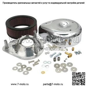 Каплевидный хромированный воздухоочиститель Super EG Carb Harley 84-92 Big Twin Sportster (Для: Harley-Davidson)