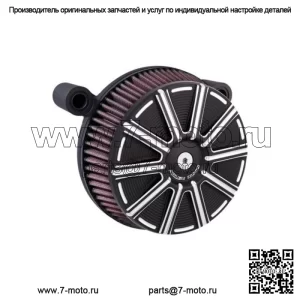 Комплект воздухоочистителя  10-Gauge Black Stage 1 с большой присоской Harley Touring M8 (Для: Harley-Davidson)