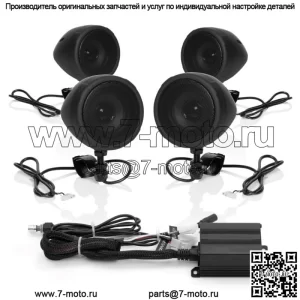 АУДИОСИСТЕМА BLUETOOTH С 4 ДИНАМИКАМИ, 1000 Вт, ЧЕРНАЯ CAN-AM YAMAHA ALL UTV (подходит для: Yamaha Rhino 660)