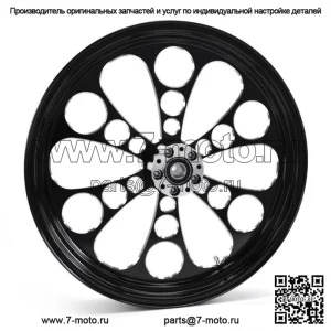 Однодисковое переднее колесо Ultima Black 18 x 3,5 Kool Kat Harley Touring 84+ (Для: Harley-Davidson)