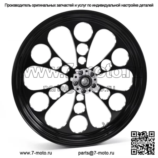 Однодисковое переднее колесо Ultima Black 18 x 3,5 Kool Kat Harley Touring 84+ (Для: Harley-Davidson)