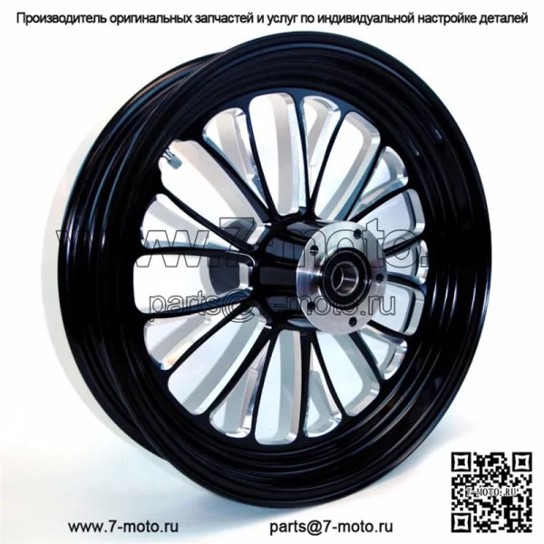 Ultima Manhattan Black Billet Aluminium 18 3.5 Обод переднего колеса Harley Touring 08+ (Для: Harley-Davidson)
