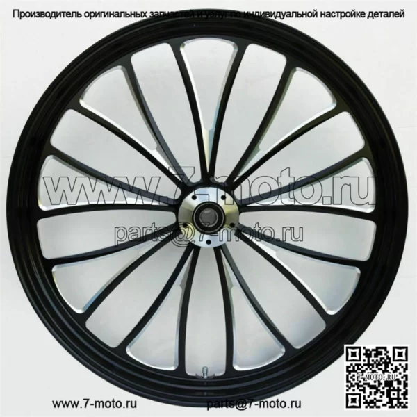 Заготовка переднего обода Manhattan черного цвета размером 26 x 3,5 дюйма Harley Touring Dual ABS 08+ (Для: Harley-Davidson)