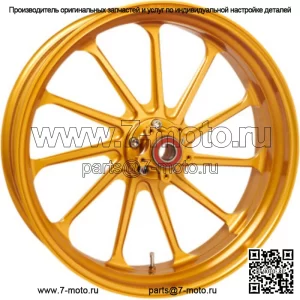 Performance Machine 21 3.5 Gold Assault Передний сдвоенный обод Harley Touring 14+ (Для: Harley-Davidson)