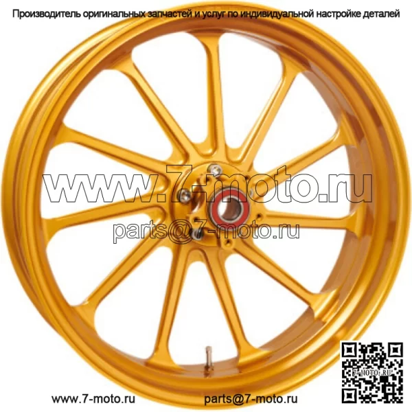 Performance Machine 21 3.5 Gold Assault Передний сдвоенный обод Harley Touring 14+ (Для: Harley-Davidson)