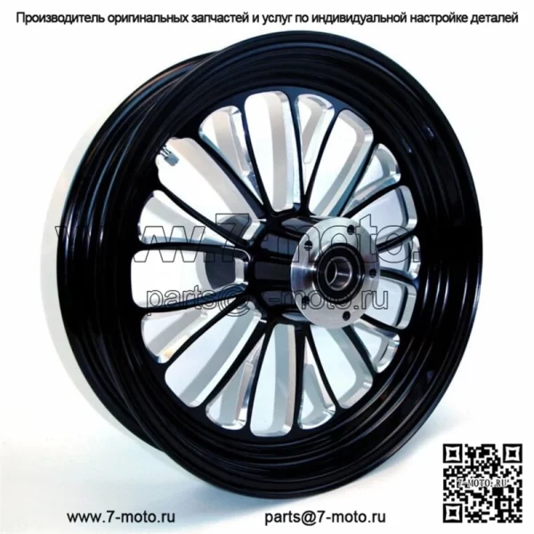 Ultima Manhattan Black Billet Aluminium 16 3.5 Заднее колесо Harley Touring Softail (Для: Harley-Davidson)