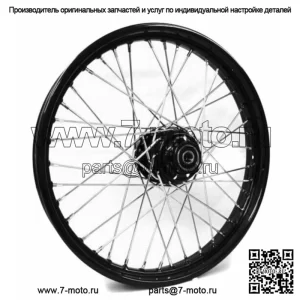 Передний черный обод с 40 спицами, 21 x 2,15, ступица Harley Wide Glide Softail Dyna, 41 мм (для: Harley-Davidson)