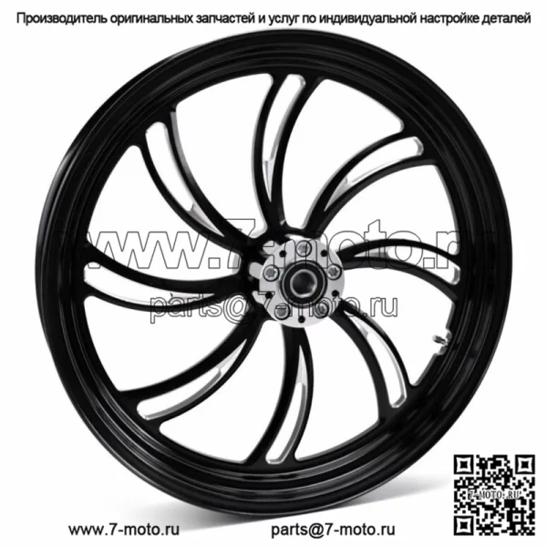 Обод переднего колеса Black Vortex 21 дюйм 3,5 дюйма Harley Custom Single Disc 84-07 (для: Harley-Davidson)