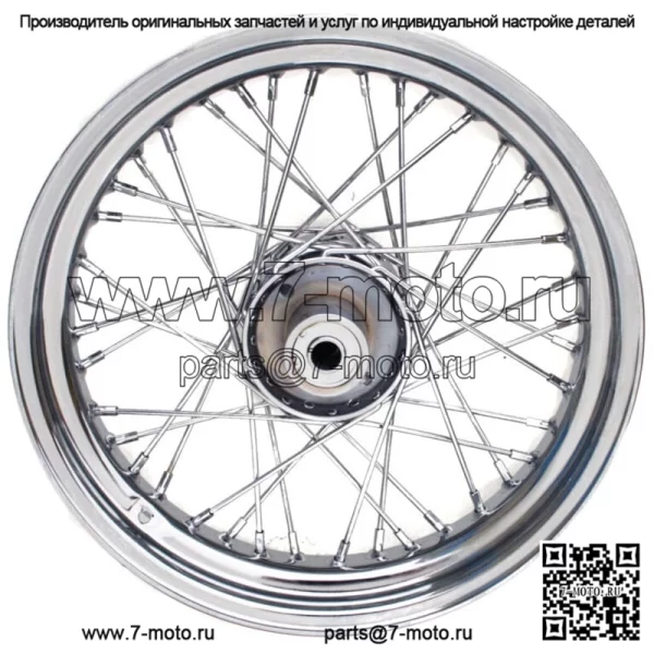 Переднее колесо Ultima Chrome, 16 X 3,5, 40 спиц, однодисковое, Harley Shovelhead FLH FL (для: Harley-Davidson)