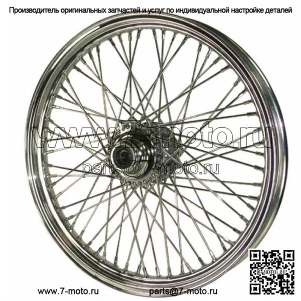 Передние хромированные диски Harley Wide Glide Softail Dyna, 60 спиц, 21 x 2,15, 41 мм (для: Harley-Davidson)