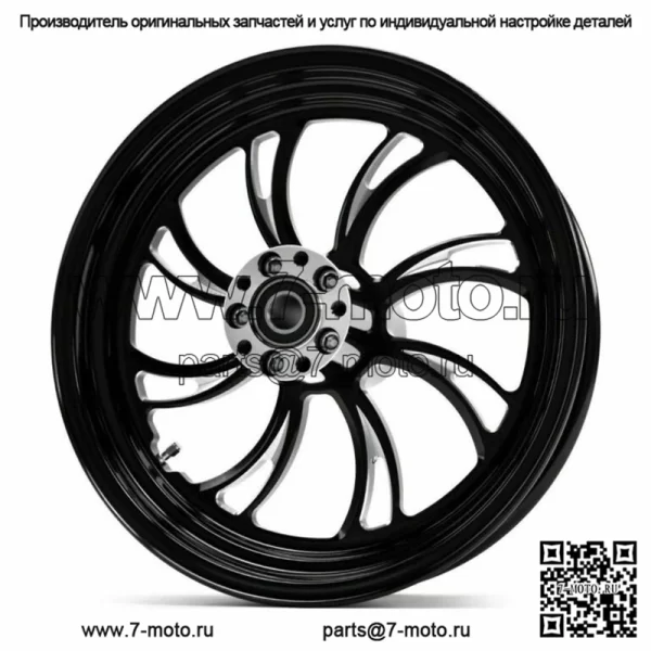 Ultima Vortex Black Aluminium 18 3,5 Передние колеса с двумя дисками Harley Touring 84-07 (Для: Harley-Davidson)