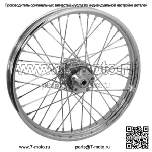 Передний хромированный обод с 40 спицами, 21 x 2,15, двойной диск 80-83 Wide Glide FXWG Harley (для: Harley-Davidson)