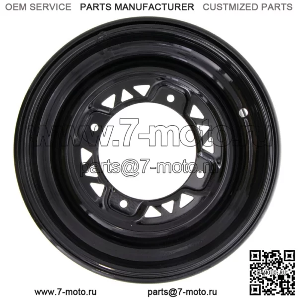 Polaris 1523448-067 Черный передний обод 12x6 Sportsman Scrambler 800 700 600 570 550 (Для: Polaris)