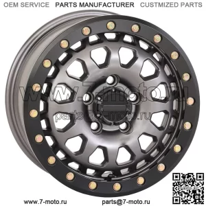 System 3 SB-6 Beadlock 15-дюймовые колеса Gunmetal (6+1) Polaris RZR Turbo R и Pro R (для: Polaris)