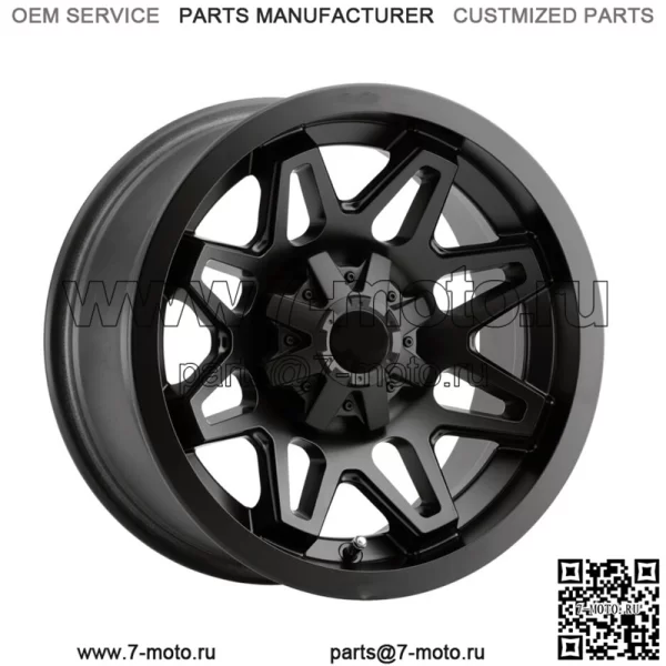 Vision UTV 416 Seven 14x7 4x156 +2,5 мм, матовый черный обод колеса, 14 дюймов (для: Polaris)
