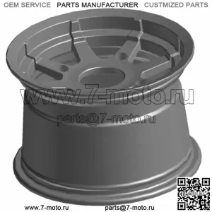 Обод Polaris OEM Rr 12x8 литой черный Sportsman 570 Ranger 570/700/800 1521105-067