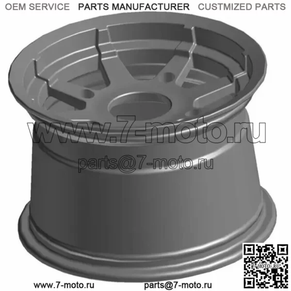 Обод Polaris OEM Rr 12x8 литой черный Sportsman 570 Ranger 570/700/800 1521105-067