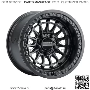Колеса MetalFX Delta R Beadlock 15x7/15x10, черные Polaris RZR Turbo R & Pro R (для: Polaris)