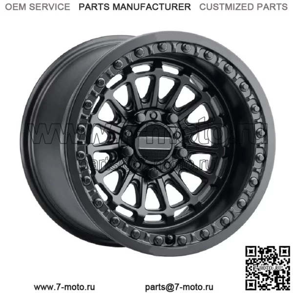 Колеса MetalFX Delta R Beadlock 15x7/15x10, черные Polaris RZR Turbo R & Pro R (для: Polaris)