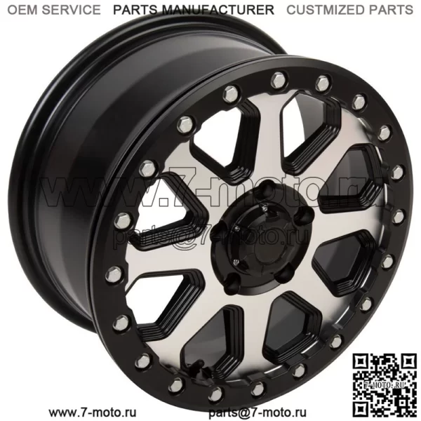 Обработанные диски Tusk Uinta с Beadlock, обод 15x7 6+1 Polaris RZR Pro R Turbo R (Для: Polaris)