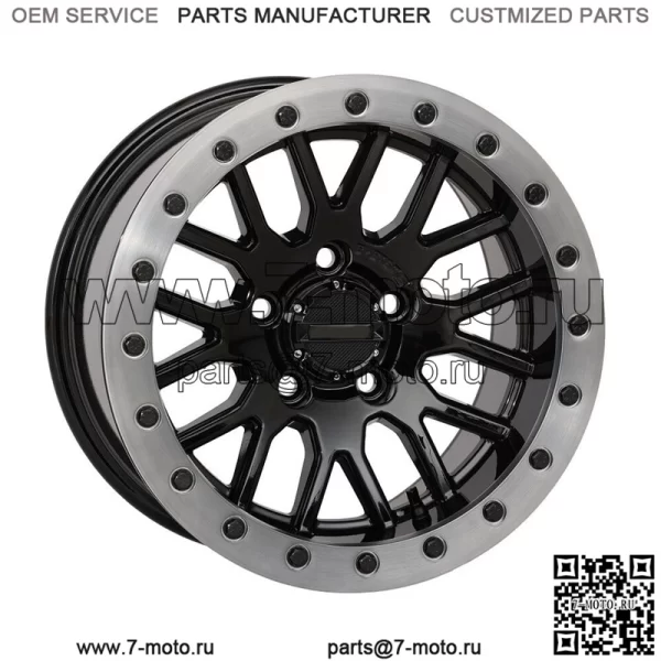 System 3 SB-9 Beadlock 15-дюймовые колеса Matte Black + 10 мм Polaris RZR Turbo R & Pro R (для: Polaris)