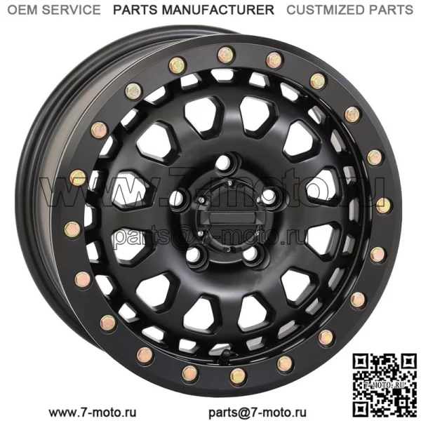 System 3 SB-6 Beadlock 15-дюймовые колеса, черные (6+1) Polaris RZR Turbo R и Pro R (для: Polaris)