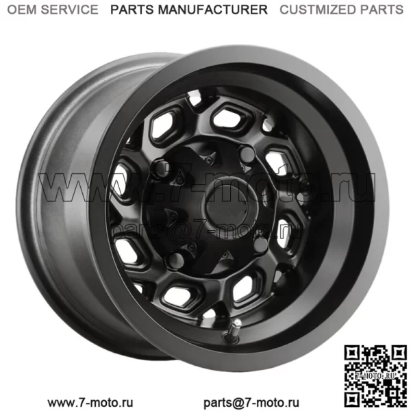 Vision UTV 361 Spyder 14x7 4x156 +2,5 мм, матовый черный обод колеса, 14 дюймов (для: Polaris)
