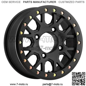 Vision UTV GV8 Invader Beadlock 15x6 4x156 +38 мм Сатиновый черный обод колеса 15 дюймов (для: Polaris)