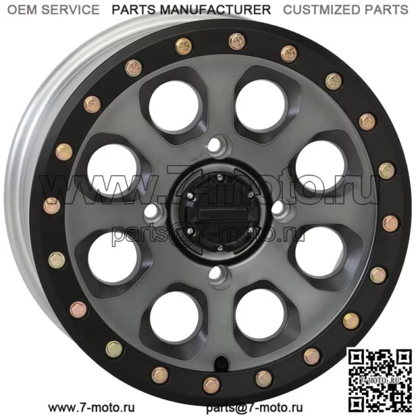 System 3 SB-7 Beadlock 15-дюймовые колеса Титан (4+3) Polaris RZR 1000 XP (4) (Для: Polaris)