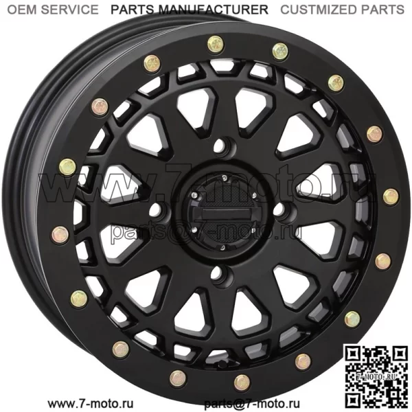 System 3 SB-6 Beadlock 15-дюймовые колеса, черные (6+1) Polaris RZR Turbo S / RS1 (4) (Для: Polaris)