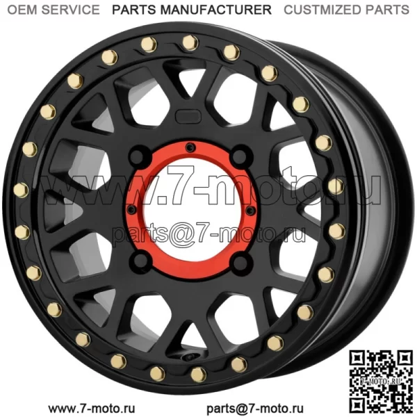 KMC UTV KS235 Граната Beadlock 15x6 4x156 +38 мм Сатиновый черный обод колеса 15 дюймов (для: Polaris)