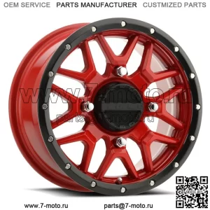 Колеса/диски Raceline Krank UTV Красные 14 дюймов Polaris RZR 1000 XP (4) (Для: Polaris)