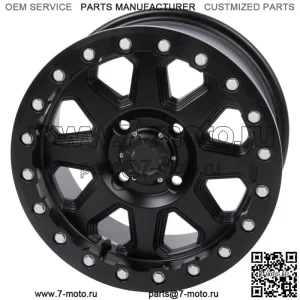 Диск Tusk Uinta Beadlock 14x7 5,0 + 2,0 Matte Black, рисунок проушин 4/156 (для: Polaris)
