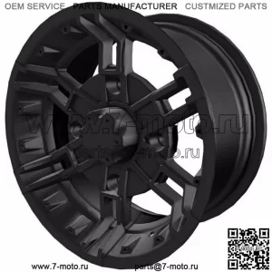 ПОДЛИННОЕ ПЕРЕДНЕЕ КОЛЕСО POLARIS 14X7 С ПРЯЖКОЙ — МАТОВЫЙ ЧЕРНЫЙ RANGER RZR GENERAL ACE