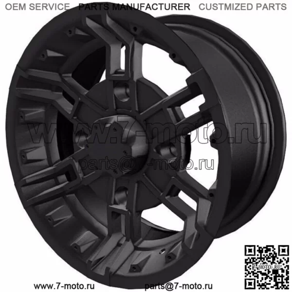 ПОДЛИННОЕ ПЕРЕДНЕЕ КОЛЕСО POLARIS 14X7 С ПРЯЖКОЙ — МАТОВЫЙ ЧЕРНЫЙ RANGER RZR GENERAL ACE